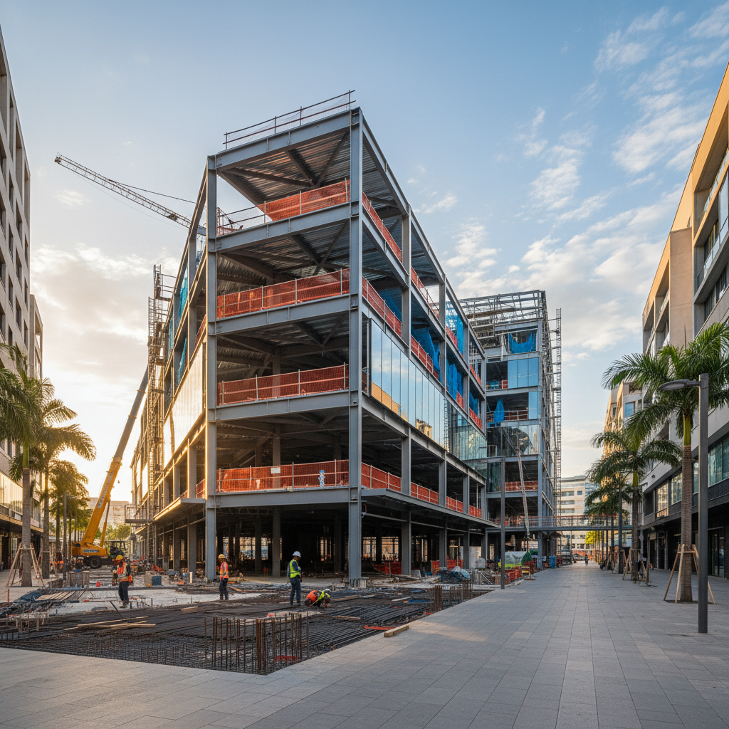 Steel Structure Building For Commercial Retail Spaces