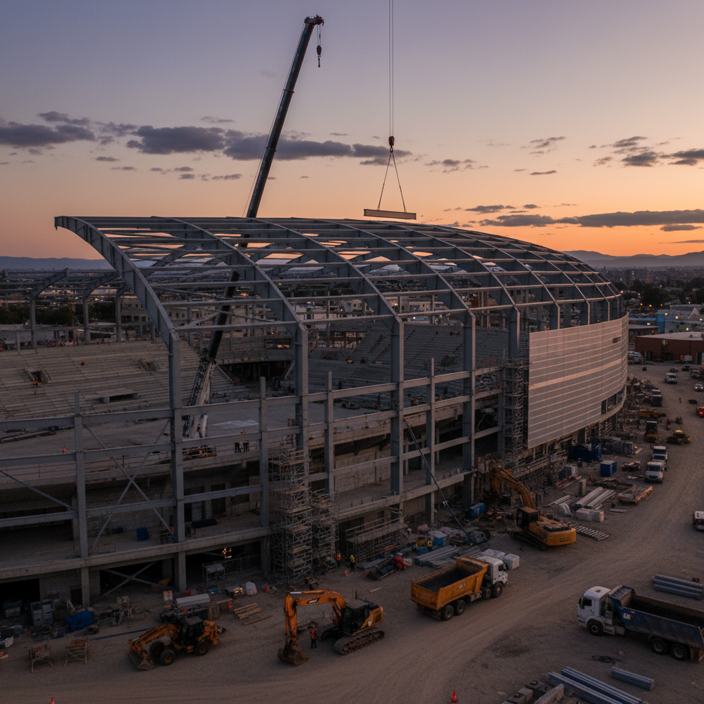 Steel Frame Building Construction For Sports Facilities