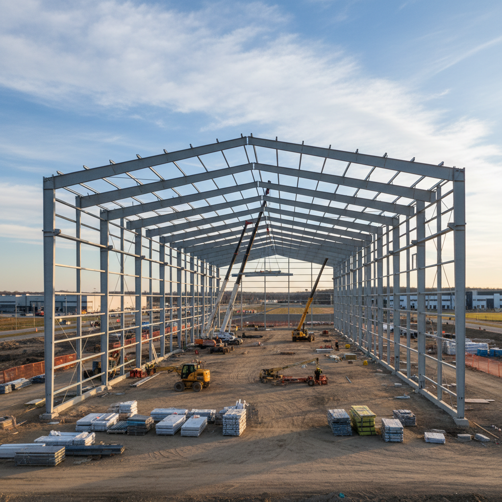 Steel Frame Building Construction For Distribution Centers