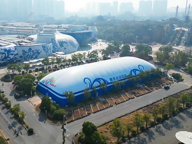 Blue-and-White Porcelain Air Dome Exterior