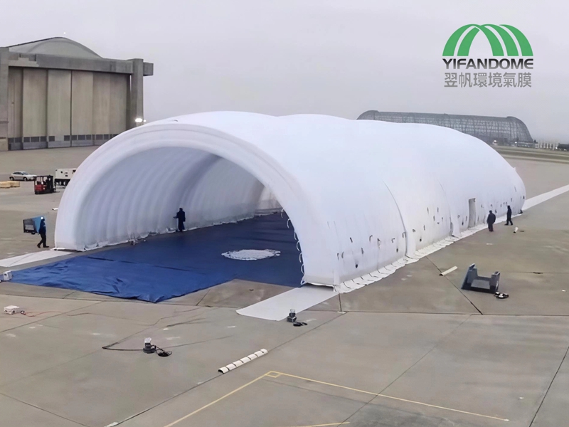 Air rib machine installation in progress