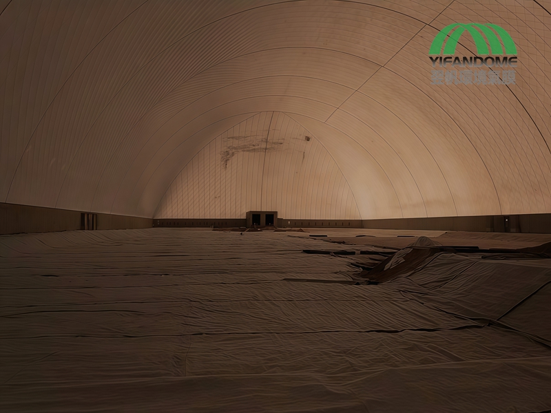 Sludge fermentation inside the air dome