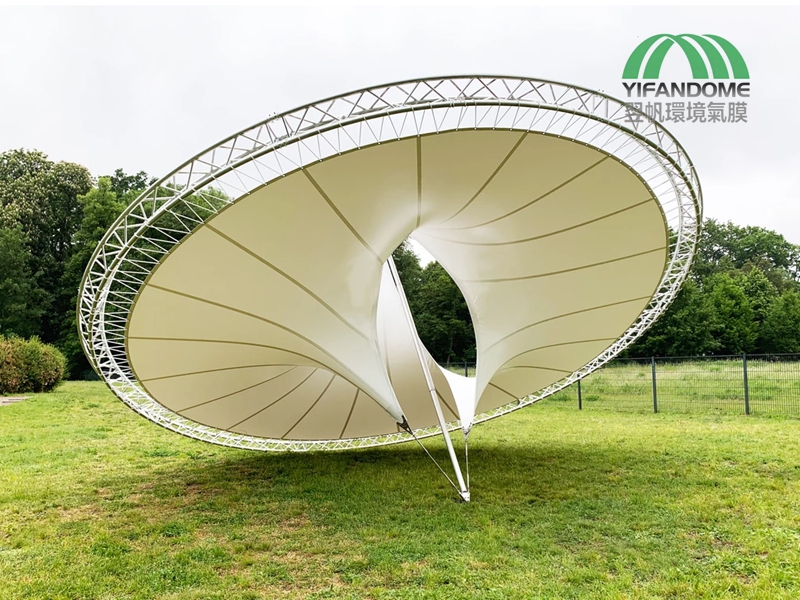 The Aesthetic Beauty of Complex Double-Curved Surfaces in Tensile Membranes