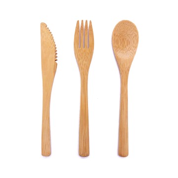 China Suppliers 3-Piece Portable Bamboo Utensil Set | Sustainable Cutlery from Factory - Perfect for Travel and Camping