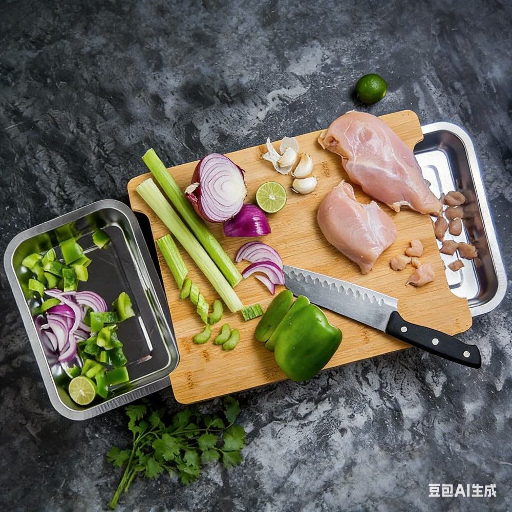 Bamboo Cutting Board with 2 Stainless Steel Containers HB01312 (8).jpg