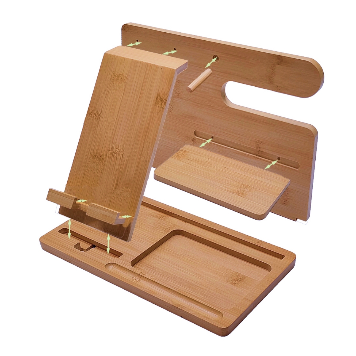 Bamboo Docking Station Men's Desktop Organizer & Phone Stand (4).jpg
