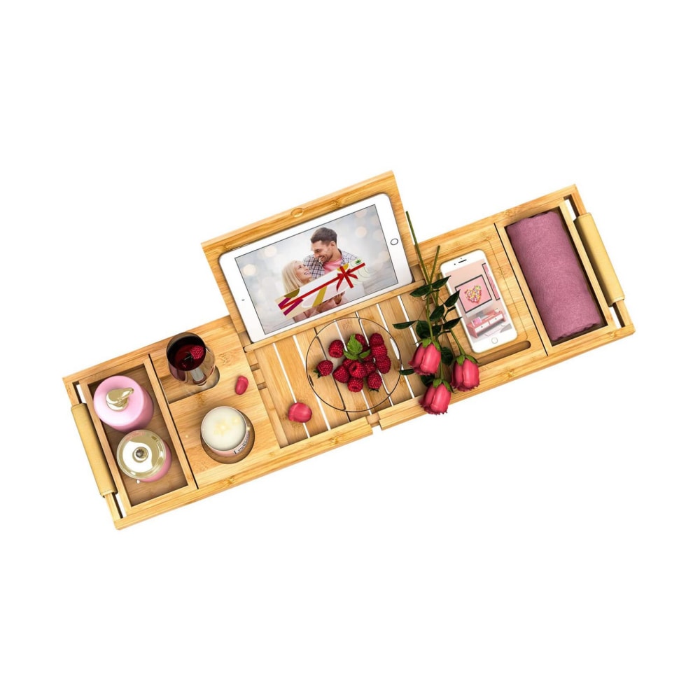 Extendable Bamboo Bathtub Tray Luxury Spa Caddy for Tub (1).jpg