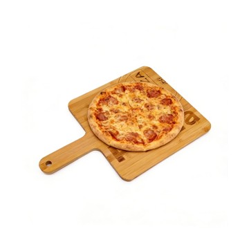Premium Bamboo Pizza Board with Handle | Large Pizza Peel