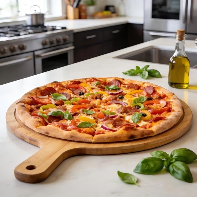 Professional Aluminum Pizza Peel Foldable Wooden Handle 60cm (7)