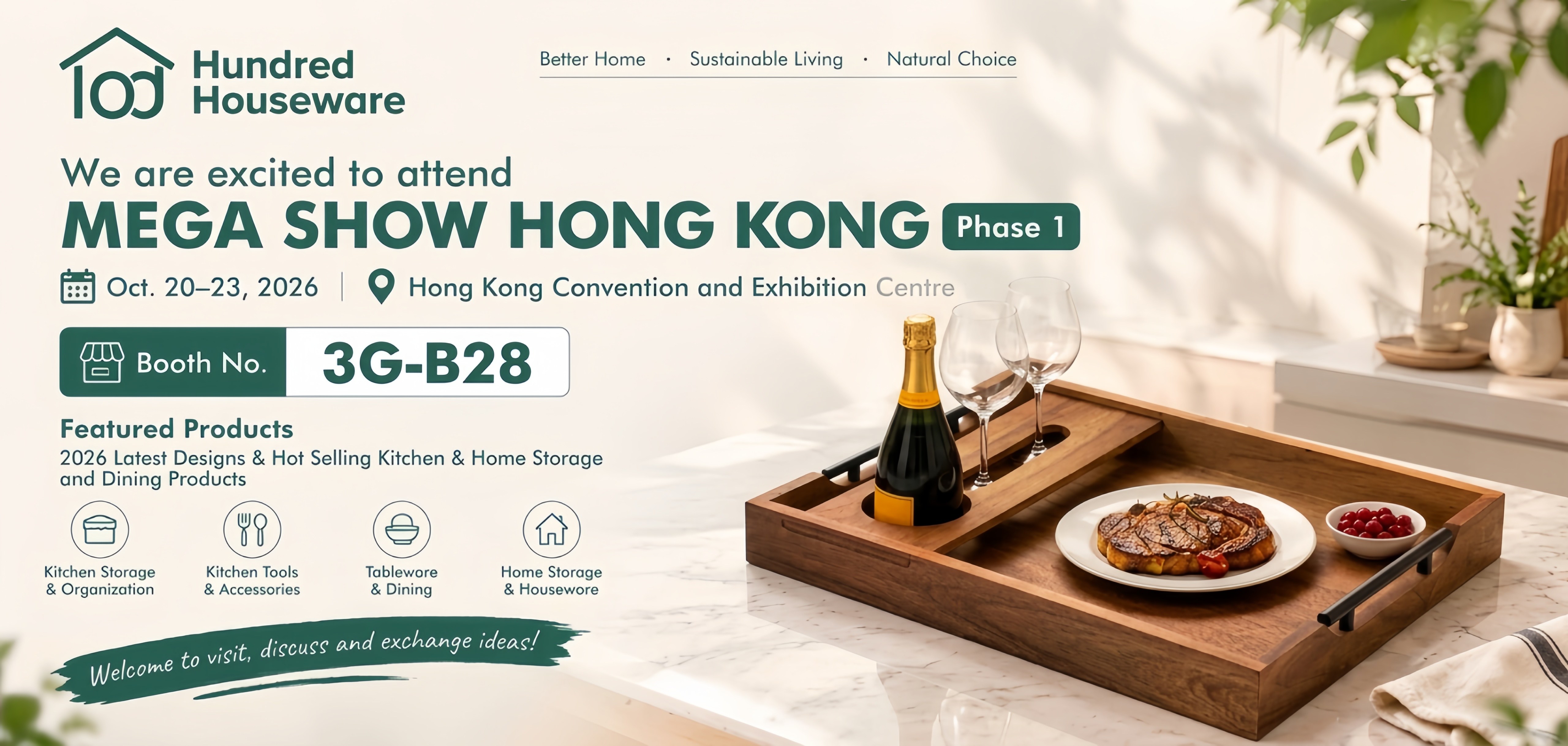 Batu zaitez Hundred Houseware-ri MEGA SHOW HONG KONG 2026-n (1. fasea) | 3G-B28 standa