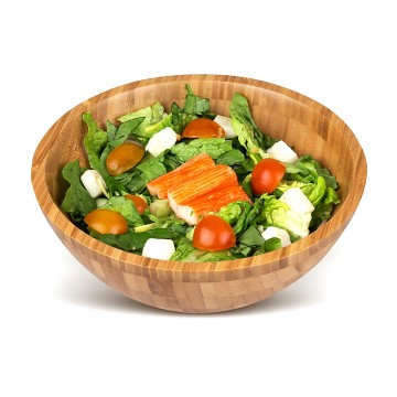 Banbuzko entsalada zerbitzatzeko ontzia | Egurrezko pintxo eta fruta ontzia naturala | FSC eta EUDR