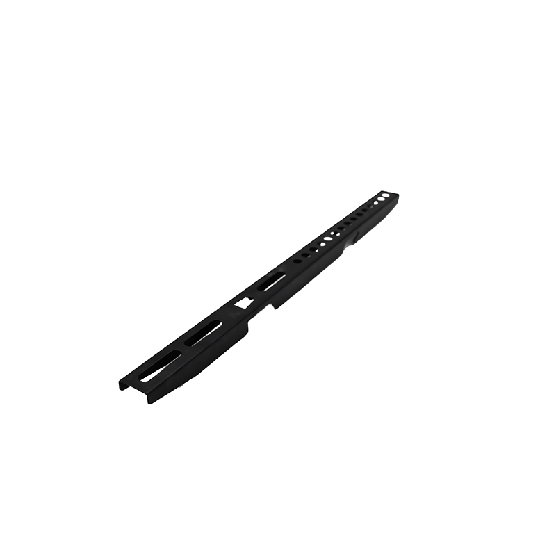 Precision Cut Black Metal Bracket with Multiple Holes