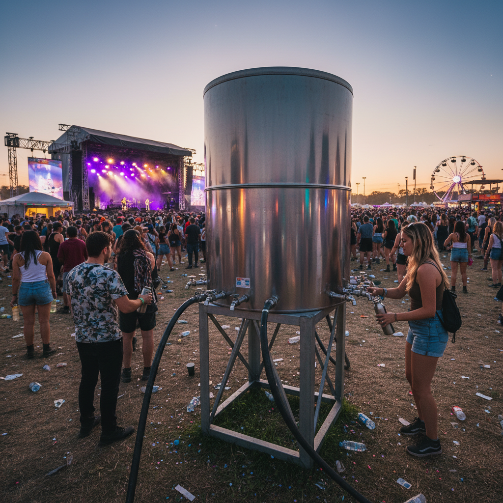 Tangki Air Stainless Steel untuk Festival Musik & Konser
