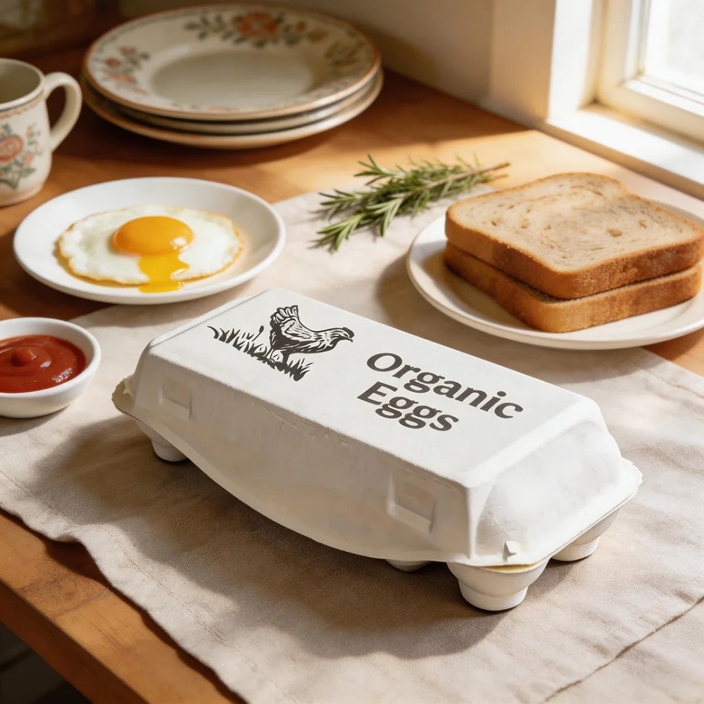 Molded Pulp Biodegradable Egg Cartons  Compostable Recyclable 10 Count Egg Holders for Family & Farm Use (1)