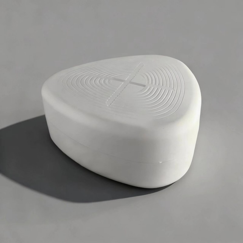 Custom Shape Molded Pulp Gift Box – Unique Triangular Eco Packaging Design