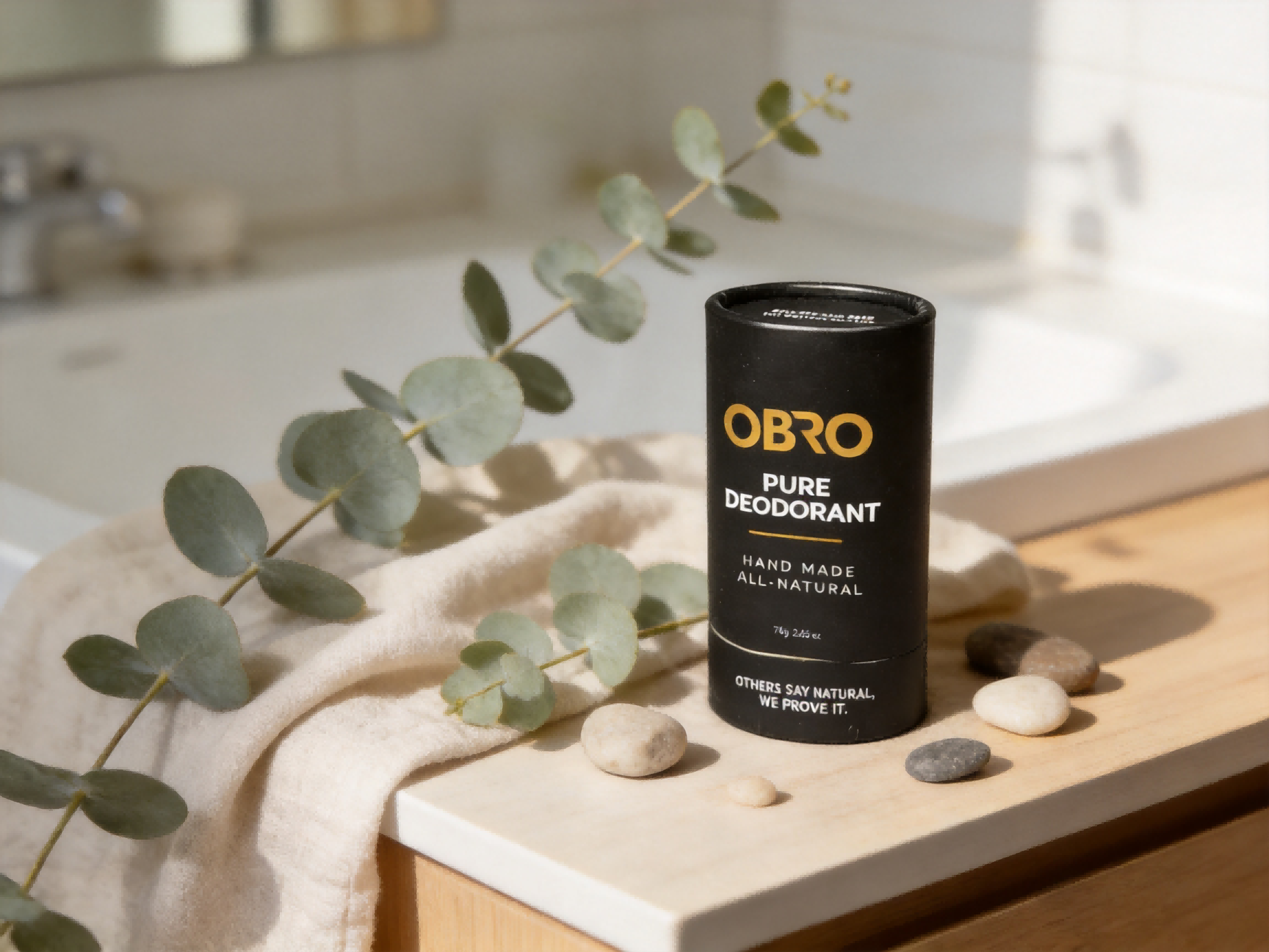 Déodorant rechargeable à base de bagasse et de pulpe de bambou