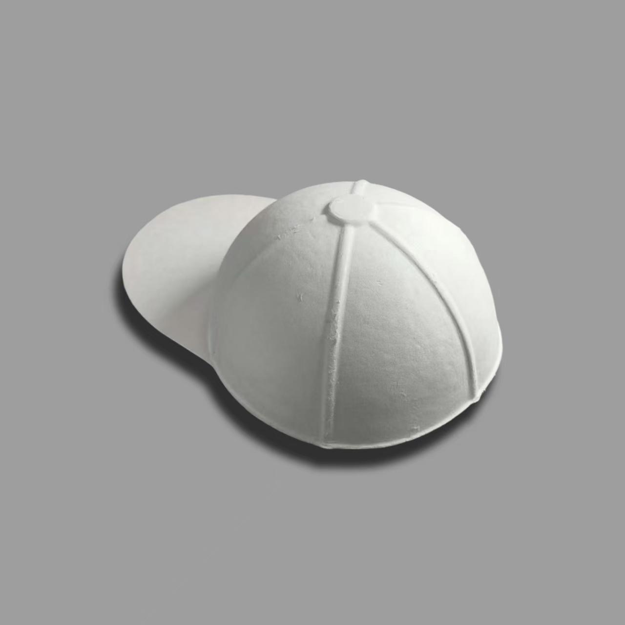 Biodegradable Molded Pulp Baseball Caps, Blank White, Ideal for Group Art Activities & Events.jpg