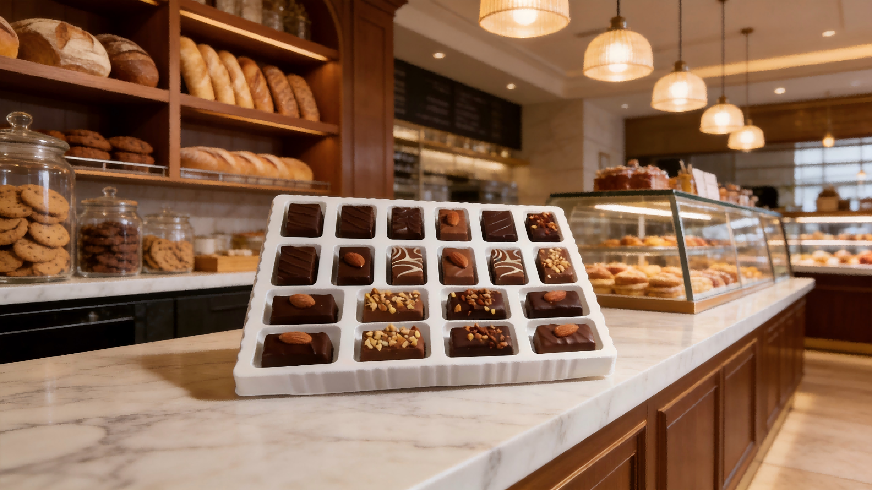 insert de boîte de chocolat écologique