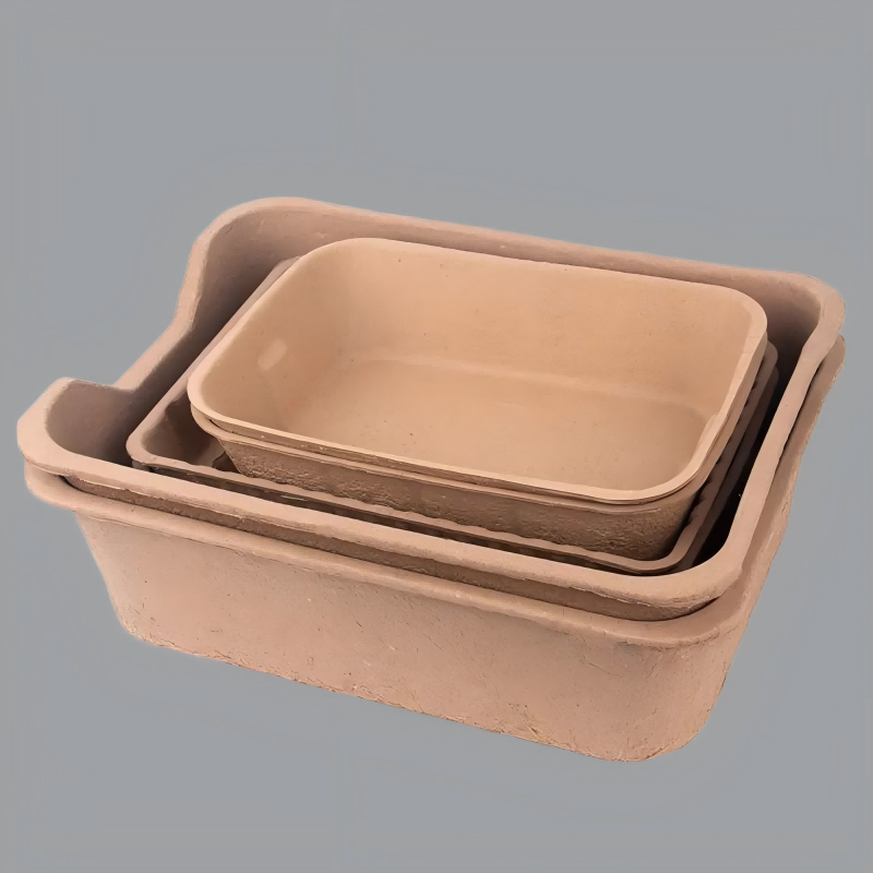 100% Biodegradable Molded Fiber Cat Litter Box