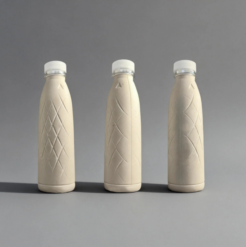 Recyclable And Sustainable Natural Fiber Pulp Bottle
