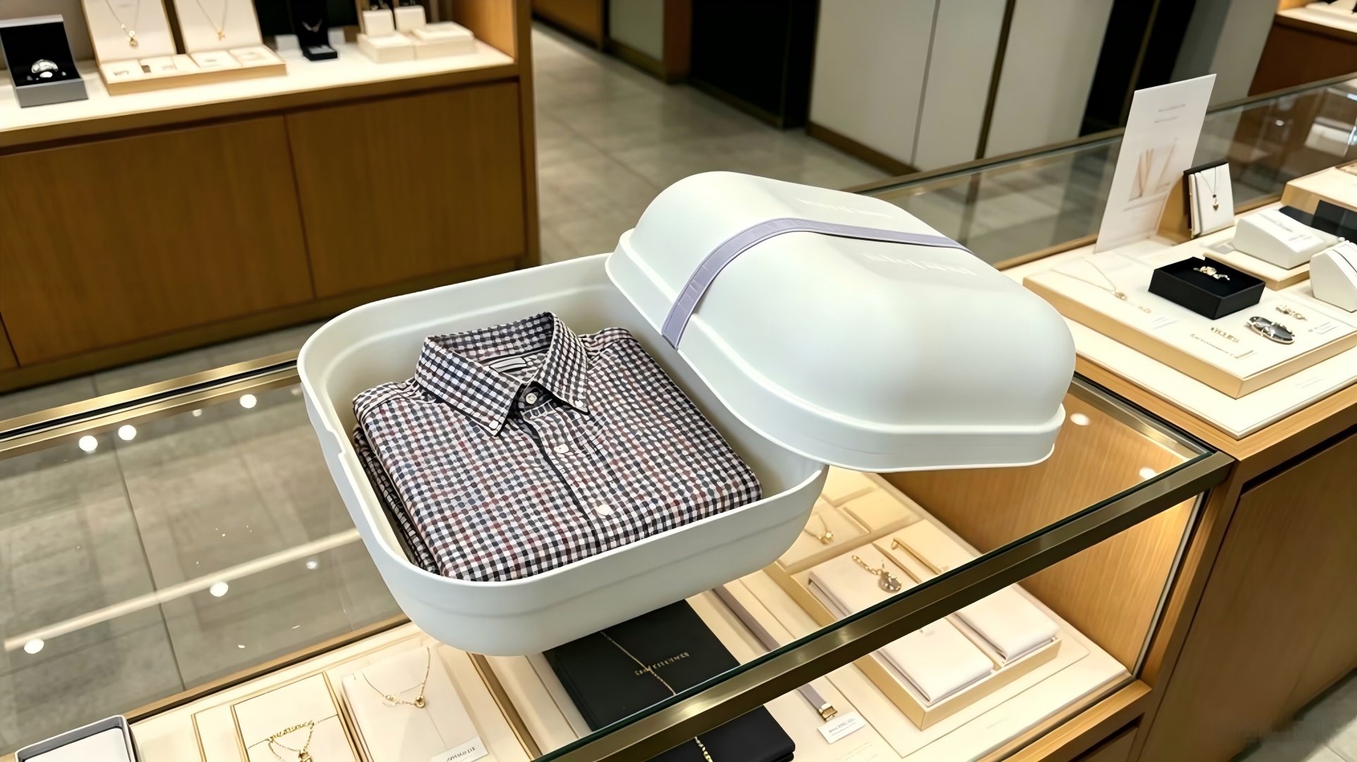 boîte en pâte à papier estampée à chaud