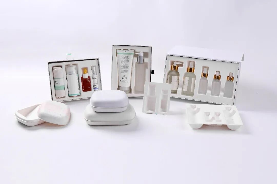 Compostable Molded Pulp Trays for Cosmetics & Skincare