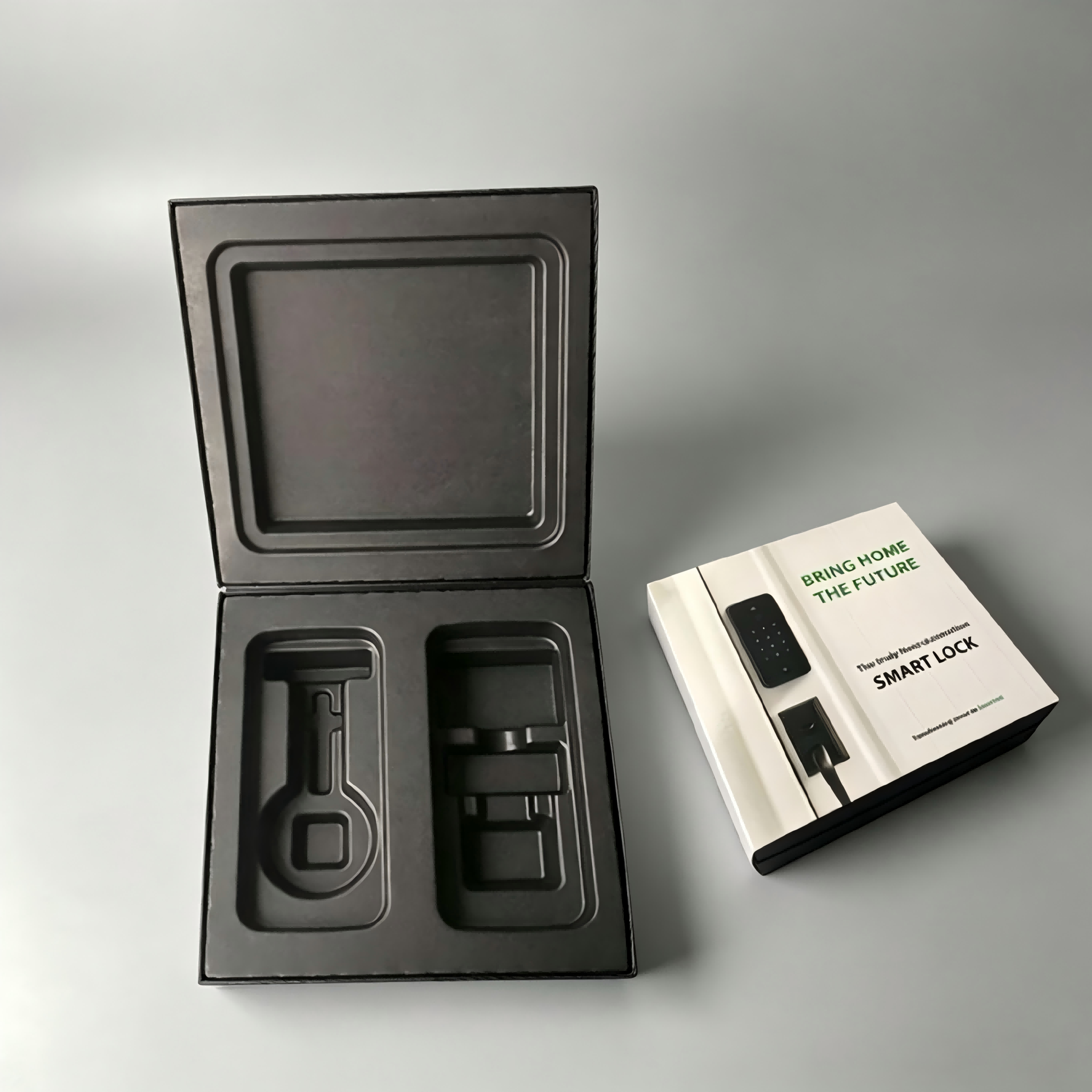 Eco-Friendly Wet Molded Fiber Electronic Lock  Whole Packaging