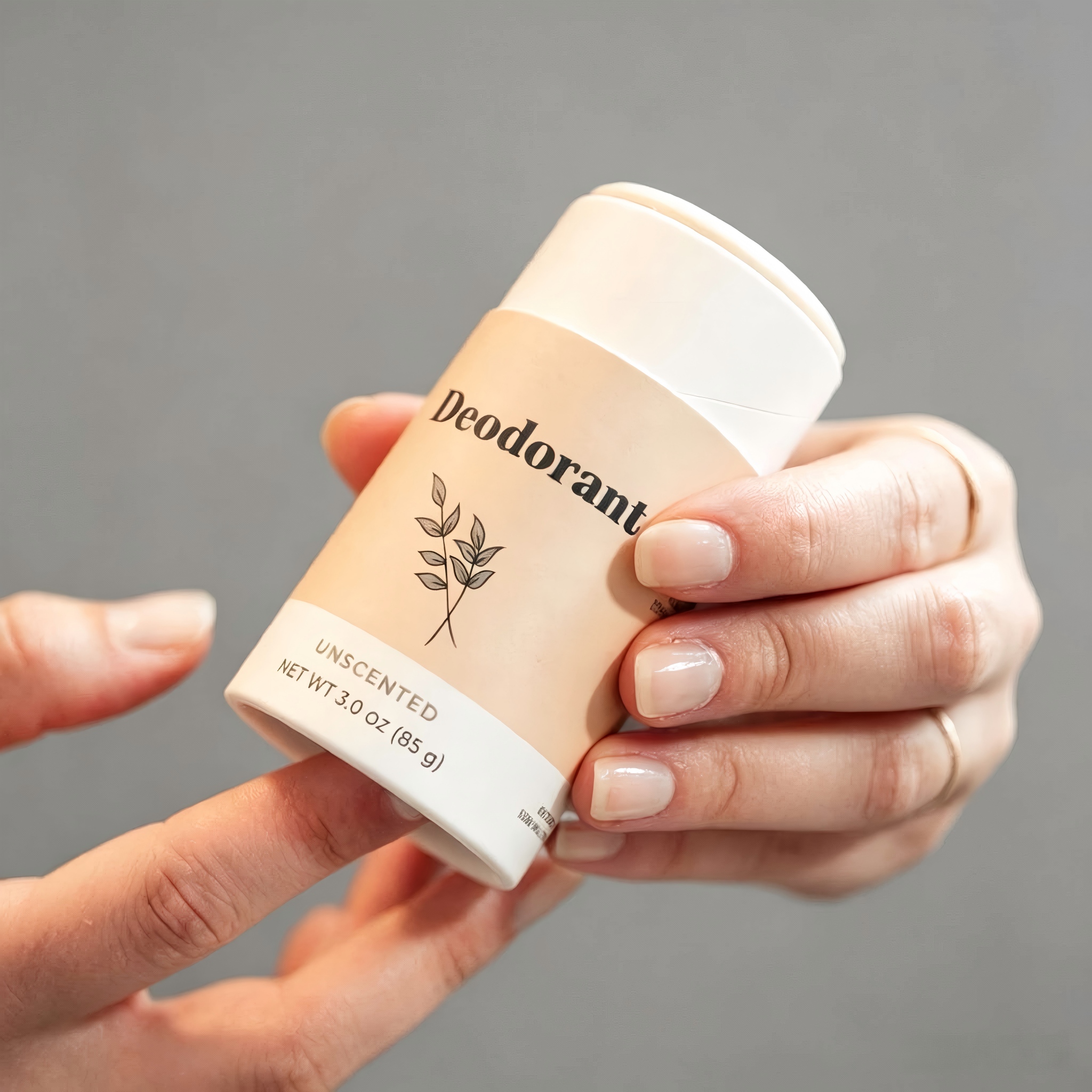Umweltfreundliche Push-Up-Papierhülse für Deodorant, 100 % plastikfrei