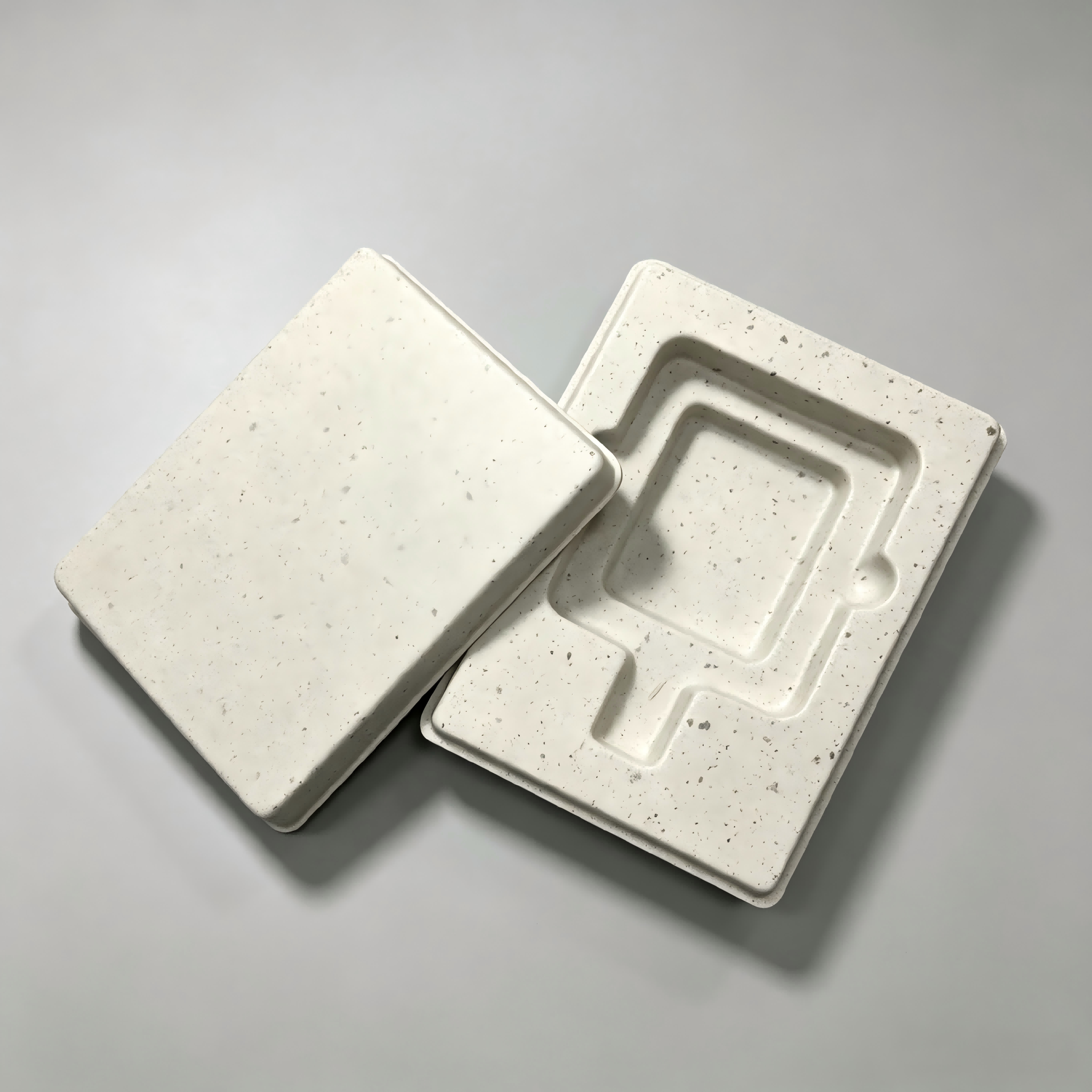 Wet-Pressed Molded Fiber with Marble Finish And Insert Package