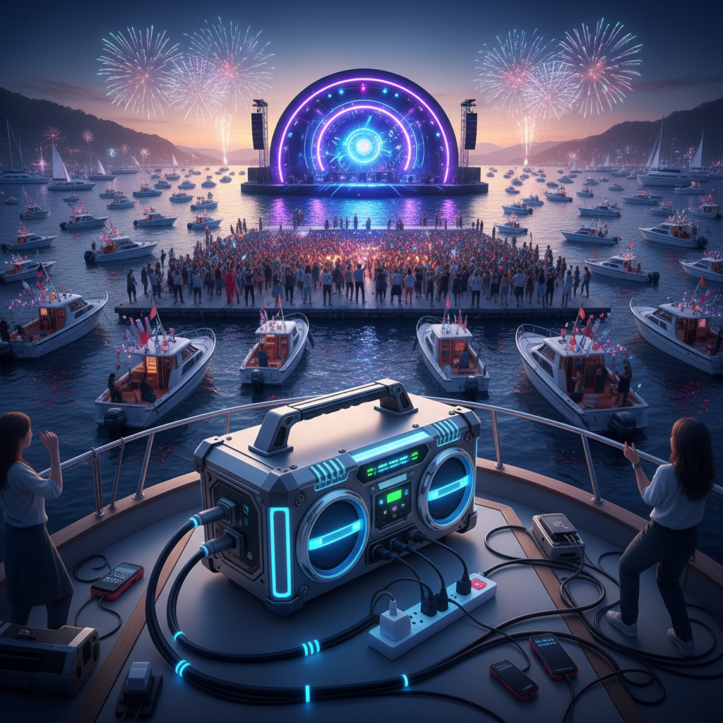 On Board Marine Charger For Music Festivals And Concerts
