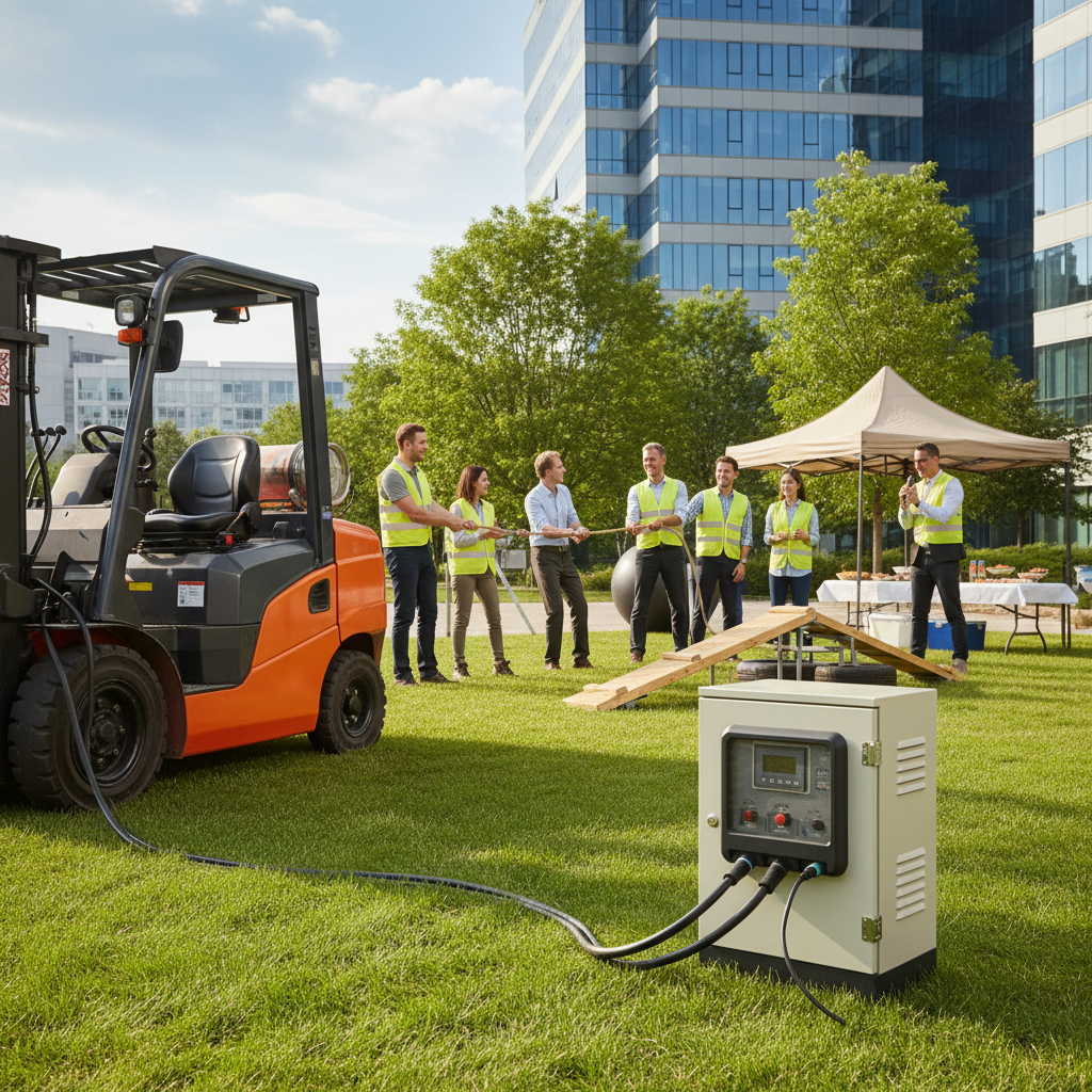 Forklift Lithium Charger For Corporate Outdoor Team Building