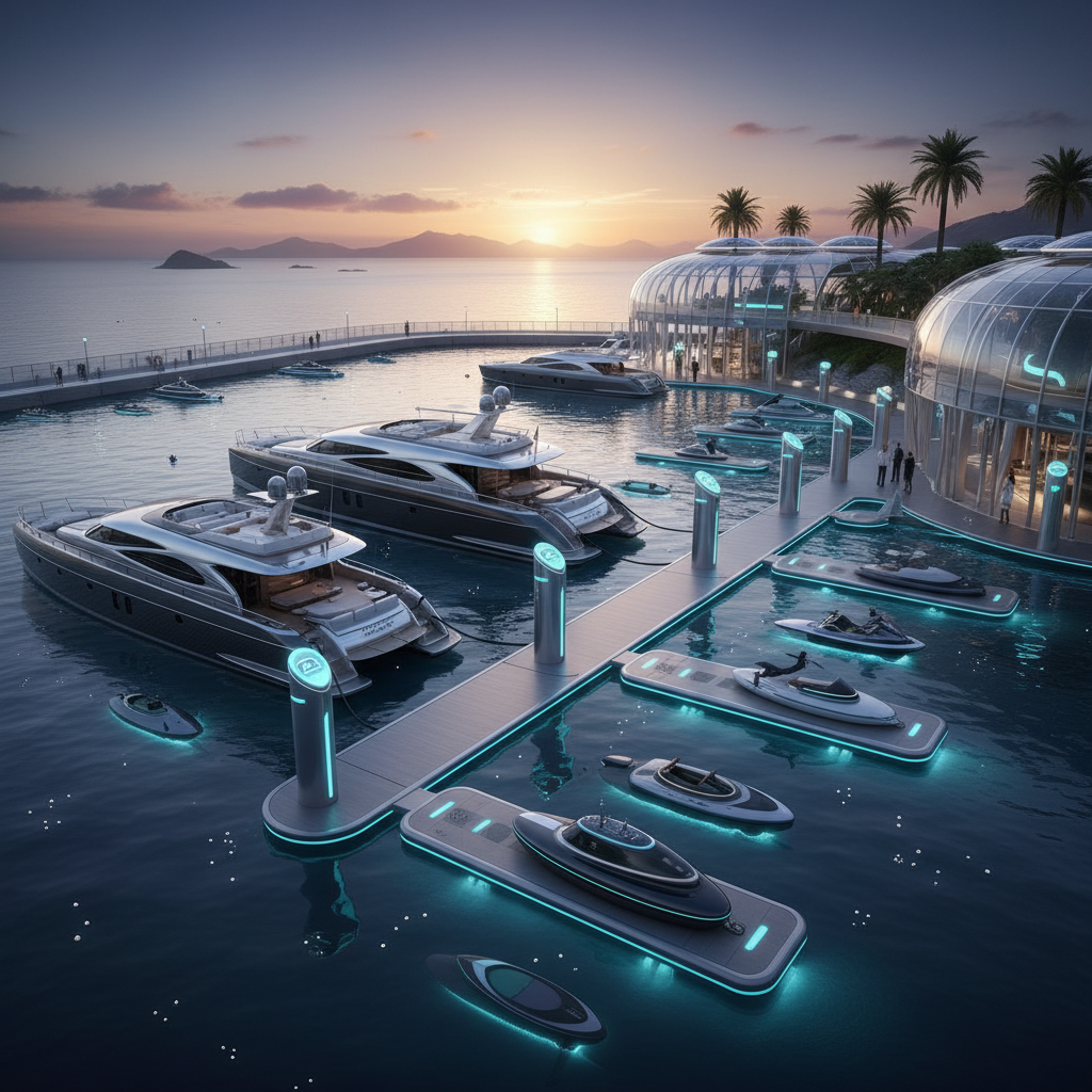 Charging Station For Luxury Yachting And Marine Sports