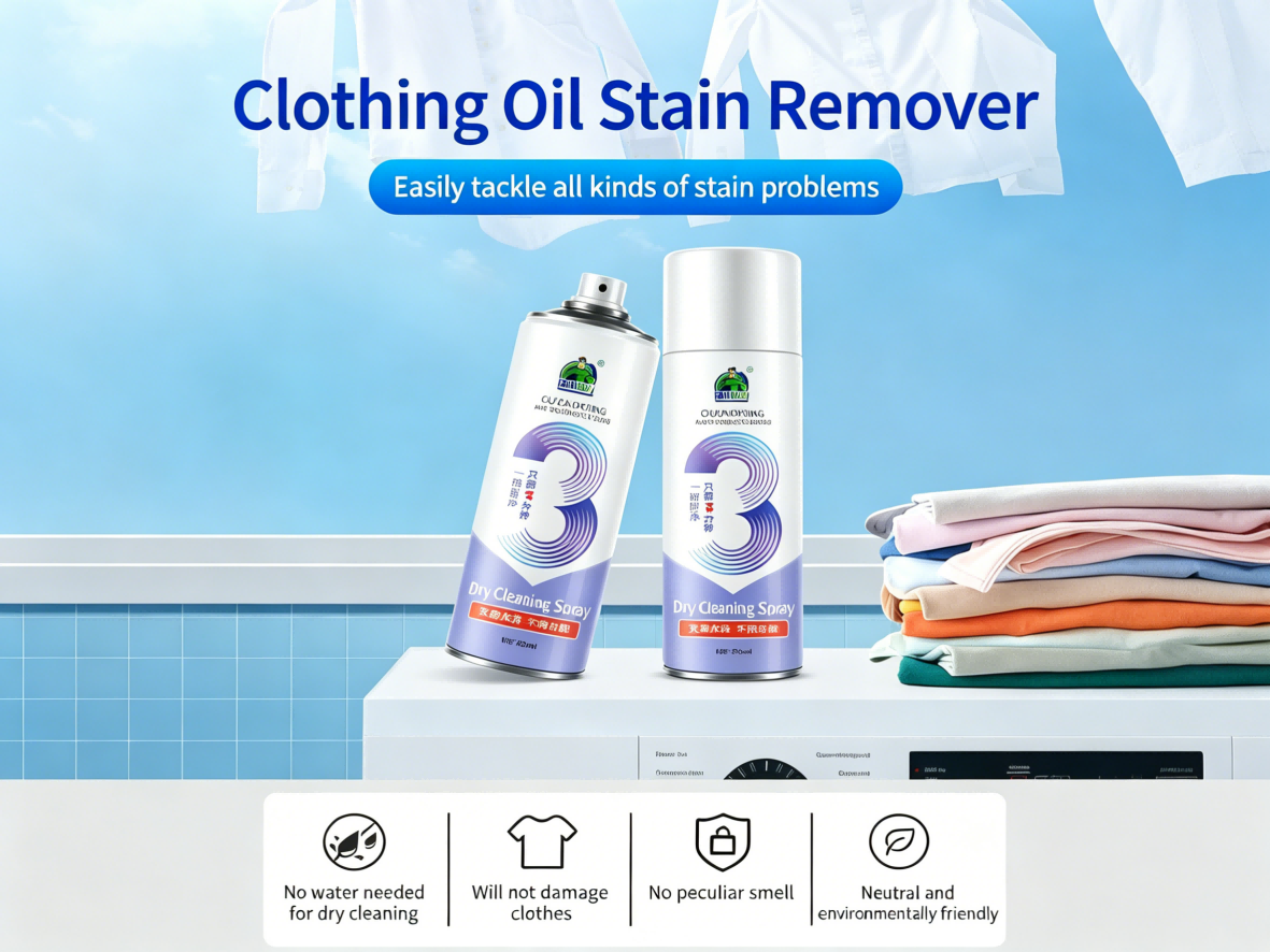 Pat Once And Stains Vanish-Magical Aerosol Dry Powder Oil Remover Spray