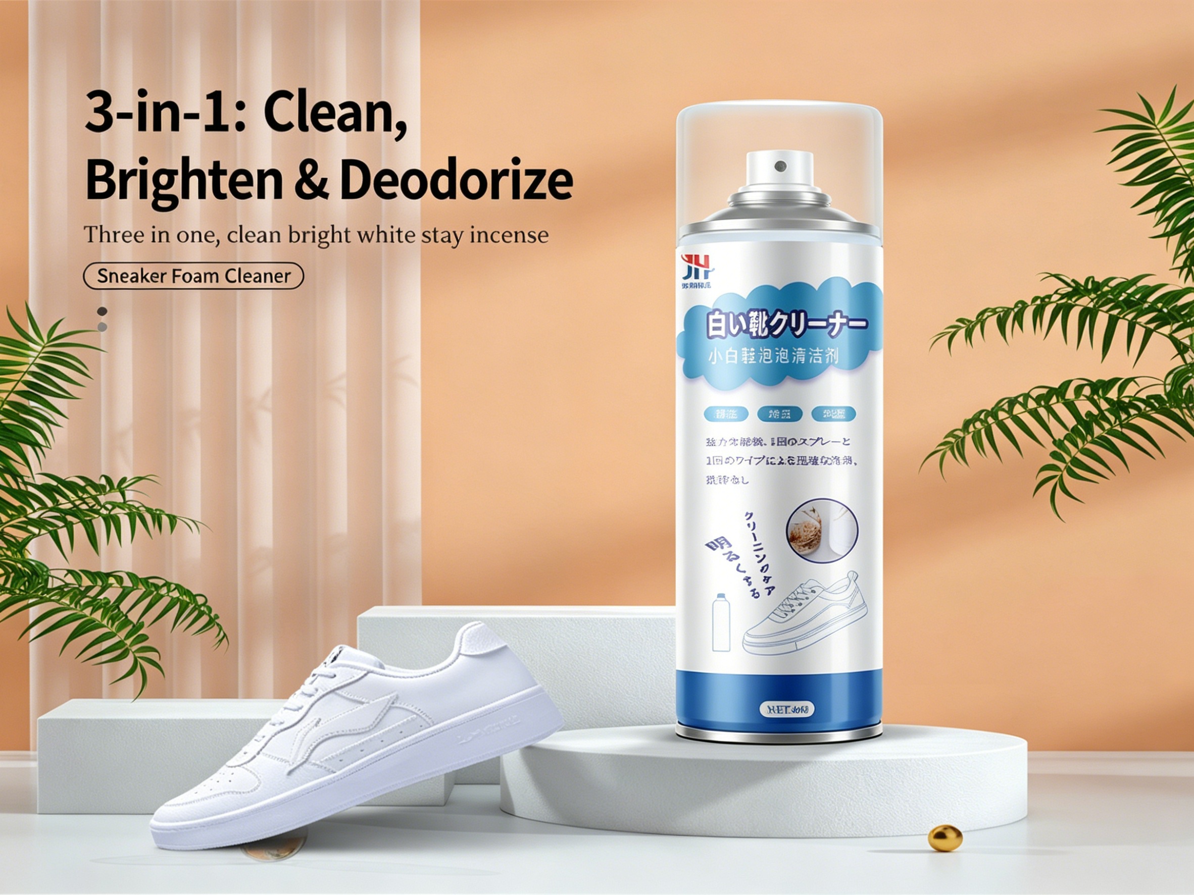 White Shoe Cleaner Foam Spray (2)