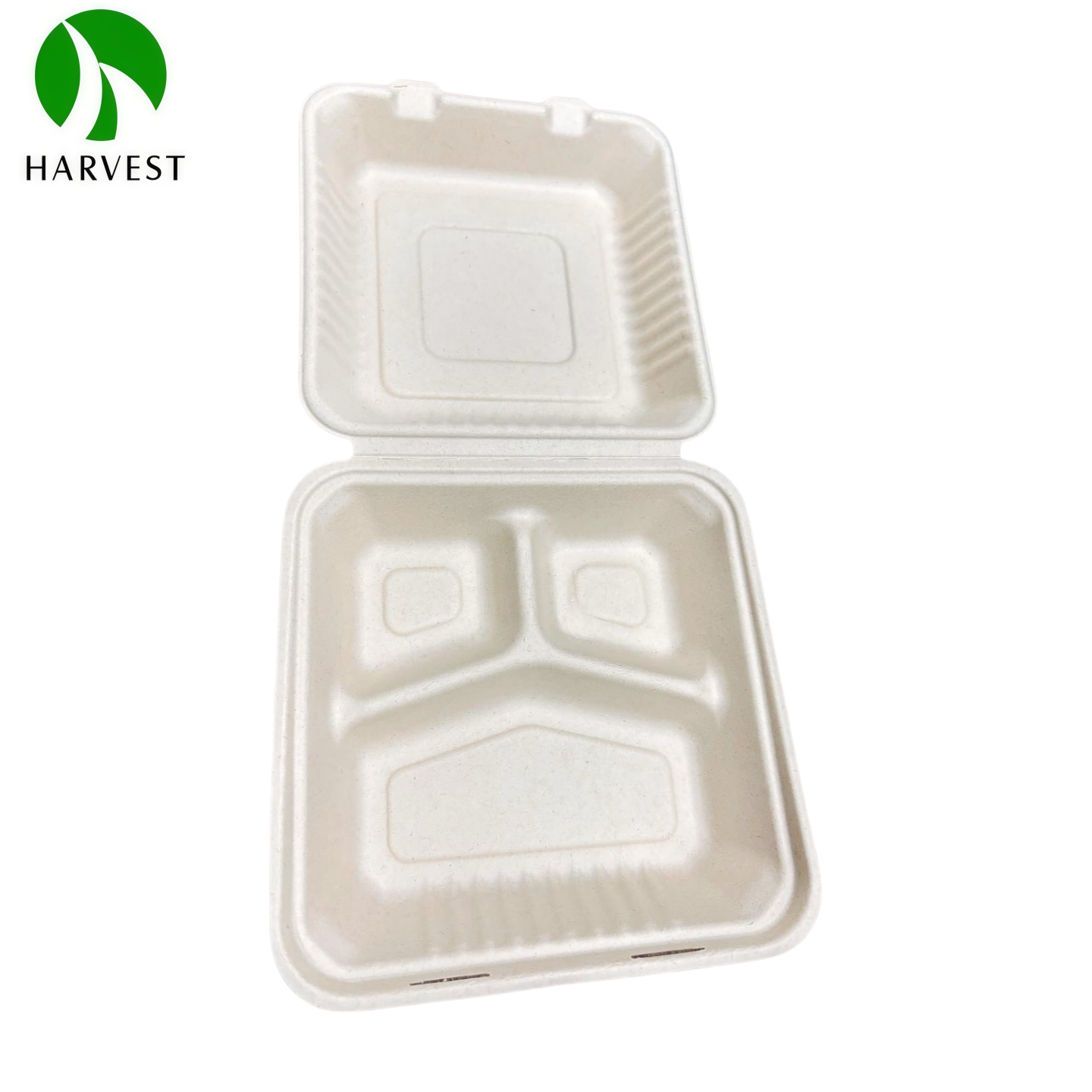 Biodegradable bagasse Pulp Compartment Clamshell Food Container 6.png