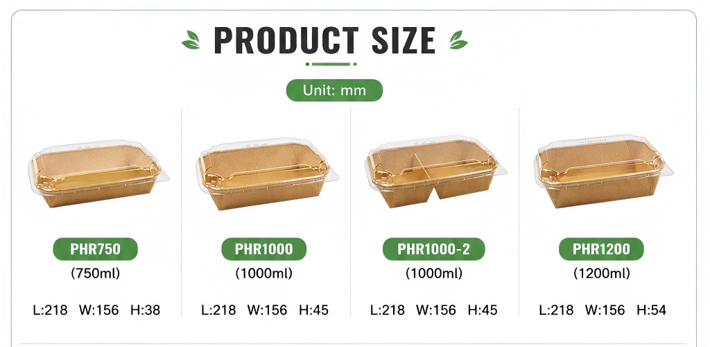 Rectangle Kraft Paper Food Container Detail