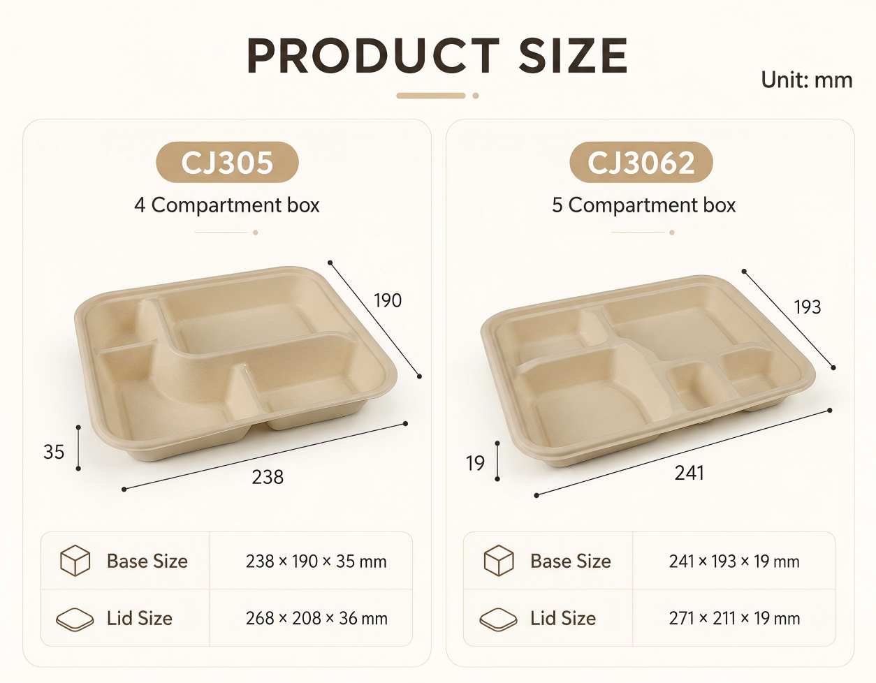 Compartment Takeaway Lunch Bento Box
