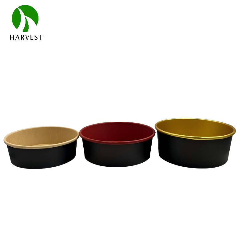 KR Round Bowl Series - Kraft Paper Food Containers with Custom Color Printing