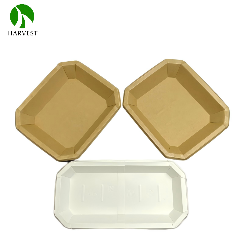 YN Tray Series - Eco-Friendly Recyclable Kraft Paper Meat Trays