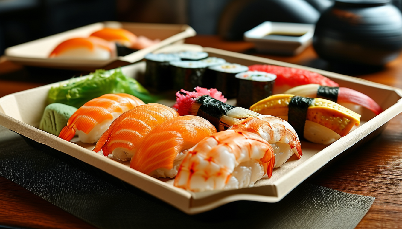 Disposable Sushi Tray For Restaurant Takeaway And Food Delivery