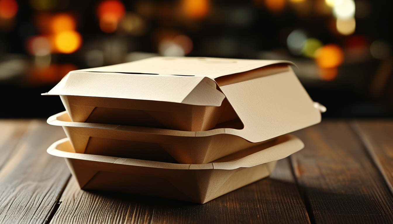 Paper Takeaway Containers For Restaurant Takeaway And Food Delivery