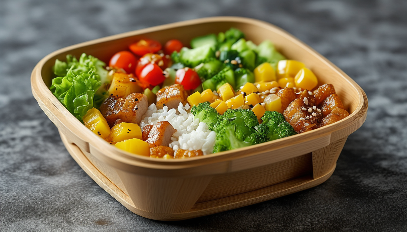 Bamboo Fiber Salad Bowl For Cloud Kitchen And Ghost Kitchen Delivery Packaging