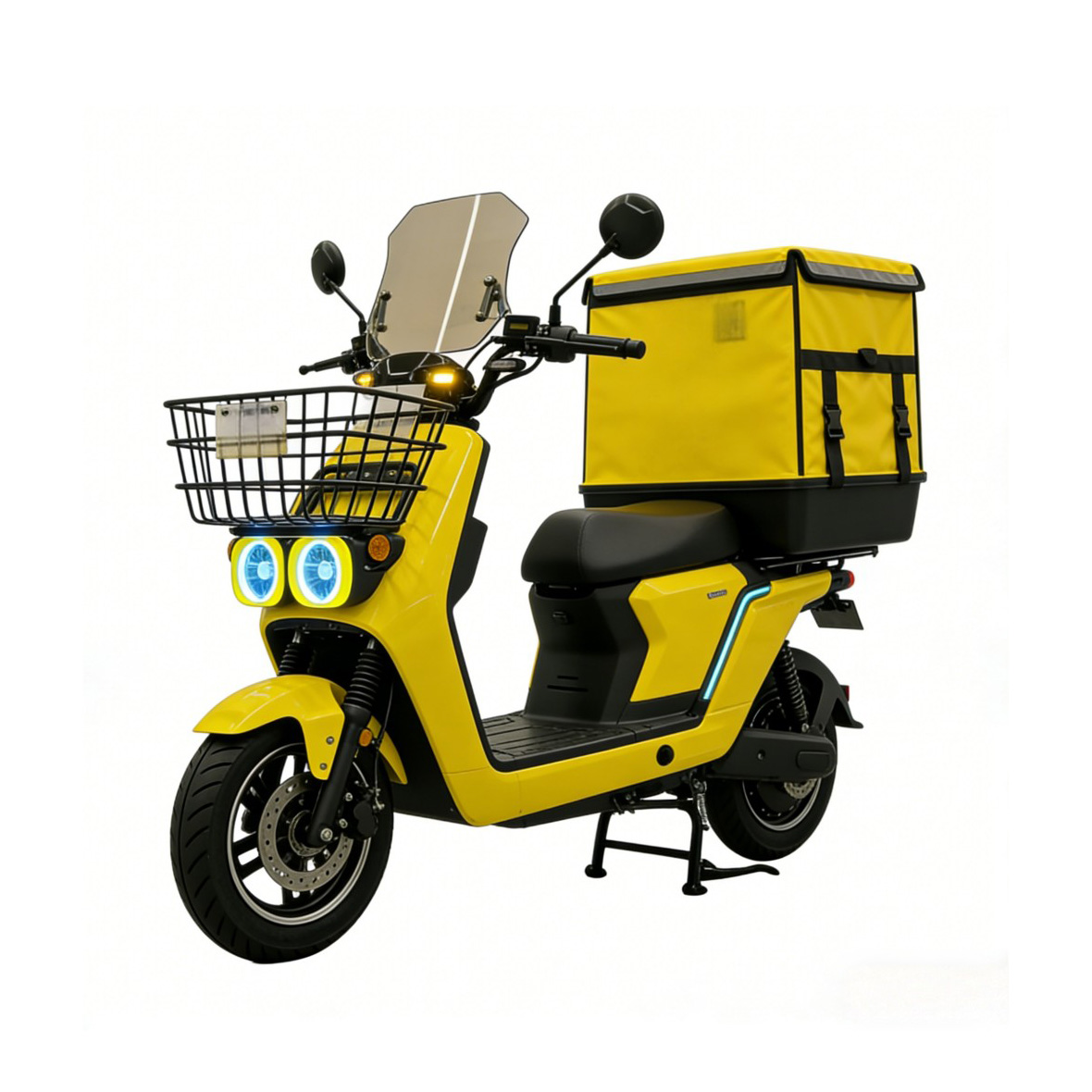 ODF-113 (APAQI) 2000W Electric Delivery Scooter | 80km/h Fast Food Delivery Scooter with 600kg Load & Reinforced Frame for Takeaway & Courier Services