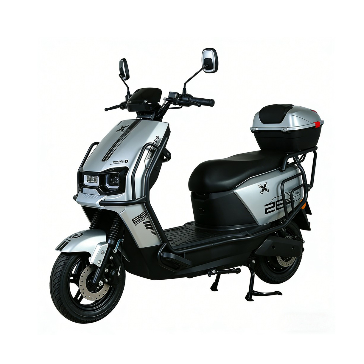 ODF-117 (CQ) 1000W Cargo-Ready Electric Scooter | 50km/h Utility Commuter with 600kg Load, Built-in Rear Box & Full Protection Crash Bars