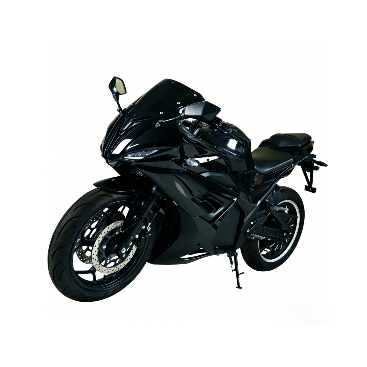 ODF-163 (R1) Moto sportive électrique carénée intégrale noire 5000W-10000W | Cruiser performant et agressif de 100 à 140 km/h avec trois niveaux de puissance