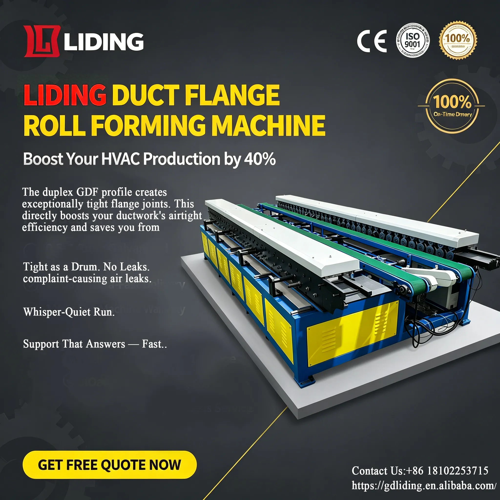 Spanish HVAC Manufacturer Integrates Liding GDF Flange Forming Machine for Rectangular Duct Production