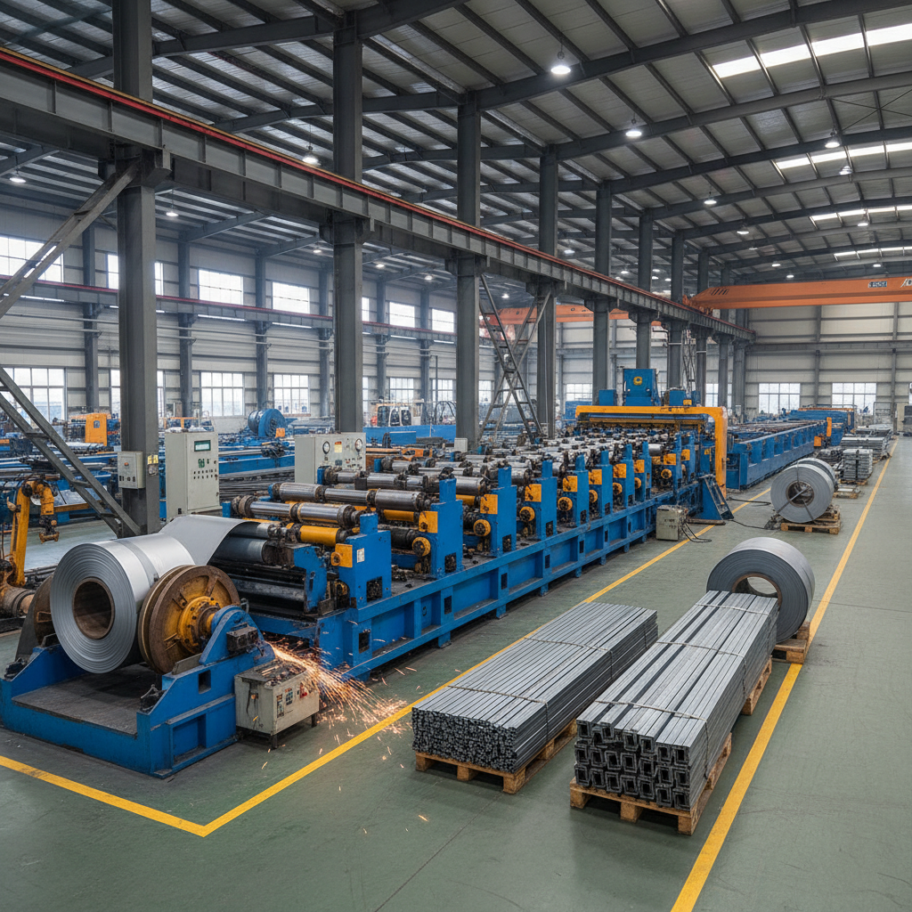 Profile Forming Machine For Structural Secondary Load-bearing Framing In Prefabricated Steel Industrial Factories