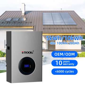 48V 100Ah 200Ah LiFePO4 Wall Mount Battery 5kWh 10kWh Home Solar Energy Storage System With 6000 Cycles 10 Year Warranty