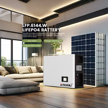 51.2V 120Ah Wall Mounted LiFePO4 Battery 6.144kWh Smart Home Energy Storage System with Bluetooth WiFi for Residential & Office Solar Backup Power