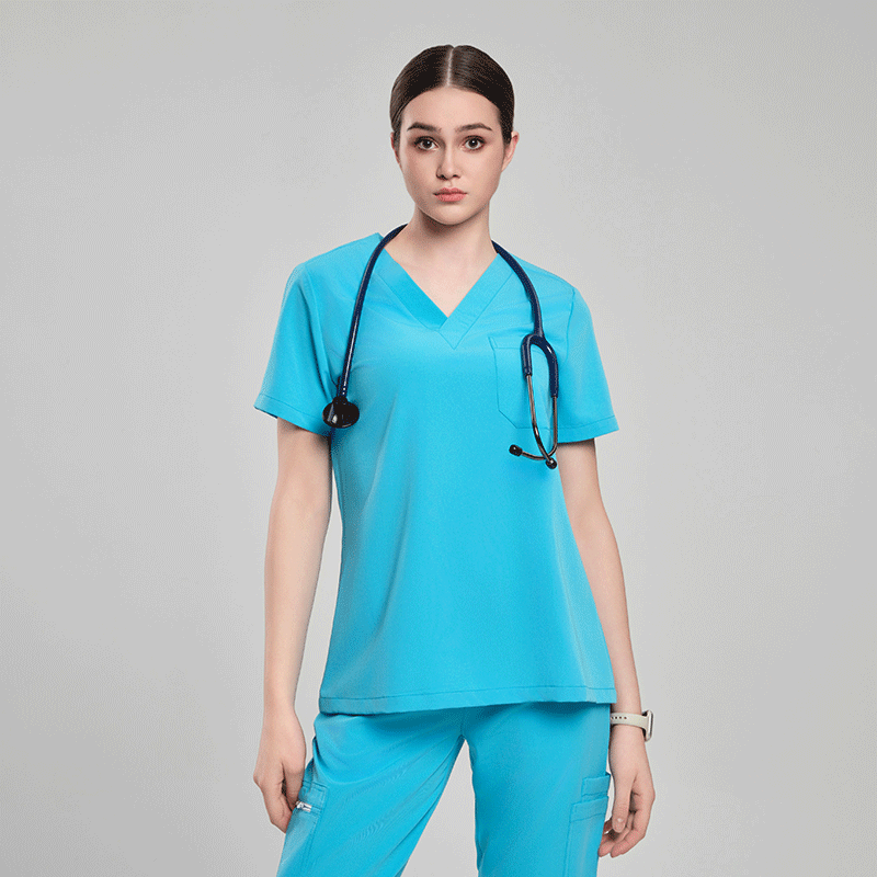 SANXIA V-neck four pocket Medical scrubs set women